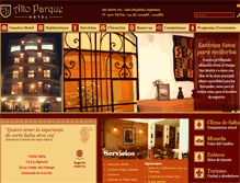 Tablet Screenshot of hotelaltoparque.com.ar